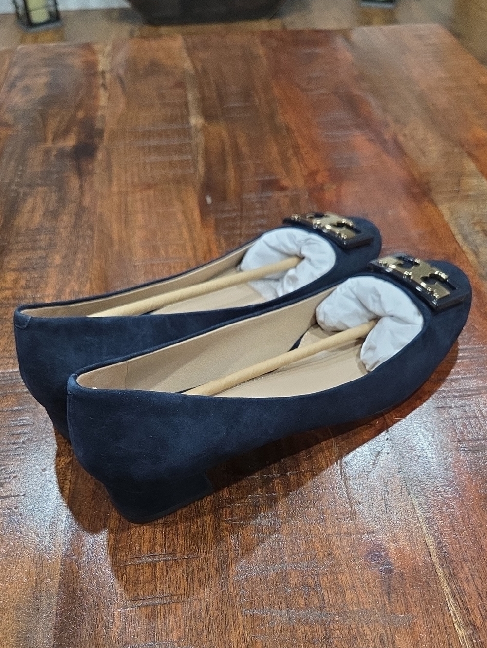 Tory Burch NIB Navy Suede GIGI Pump - Picture 4 of 10